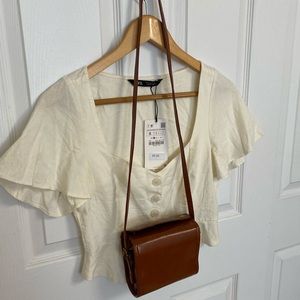 Faux Leather Cross Body Bag